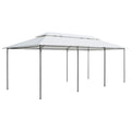 White Steel Frame Party Tent Gazebo Canopy Sun Shade Shelter 236.2 x 117.3 x 106.3 Inches R7866