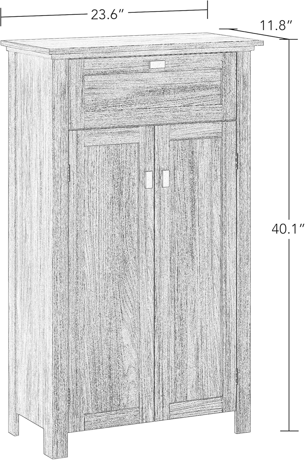 Light Woodgrain Floor Cabinet U9034