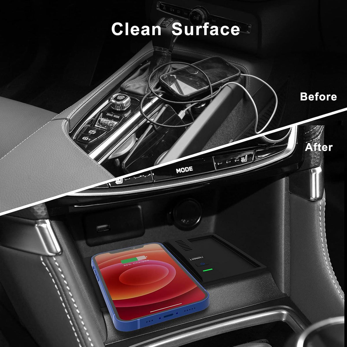 Wireless Charger Center Console Organizer for Subaru Forester Crosstrek Impreza B26016
