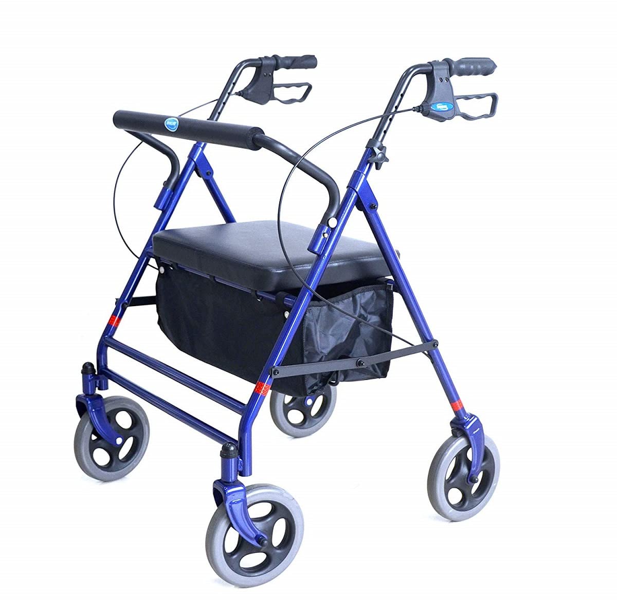 Blue Bariatric Rollator with Padded Seat T8533