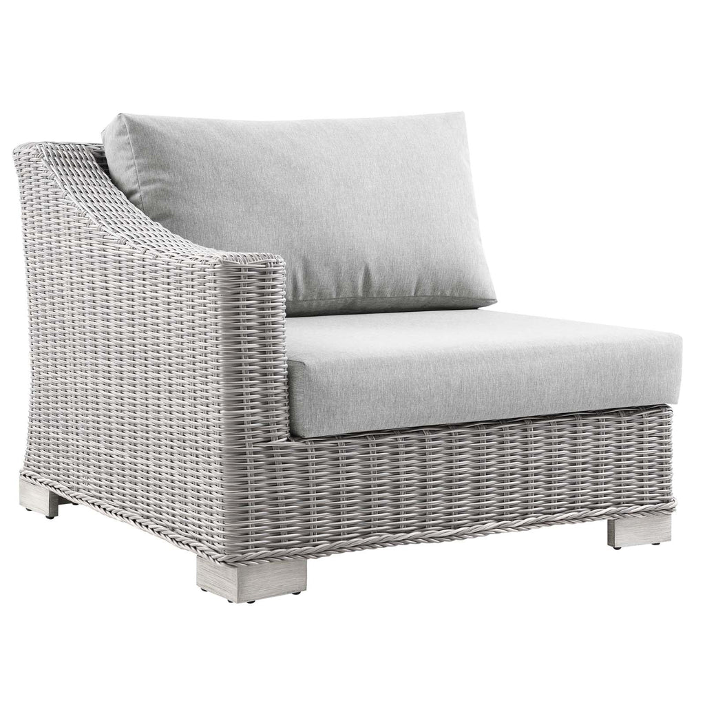 Grey Rattan Wicker Corner Chair K598087