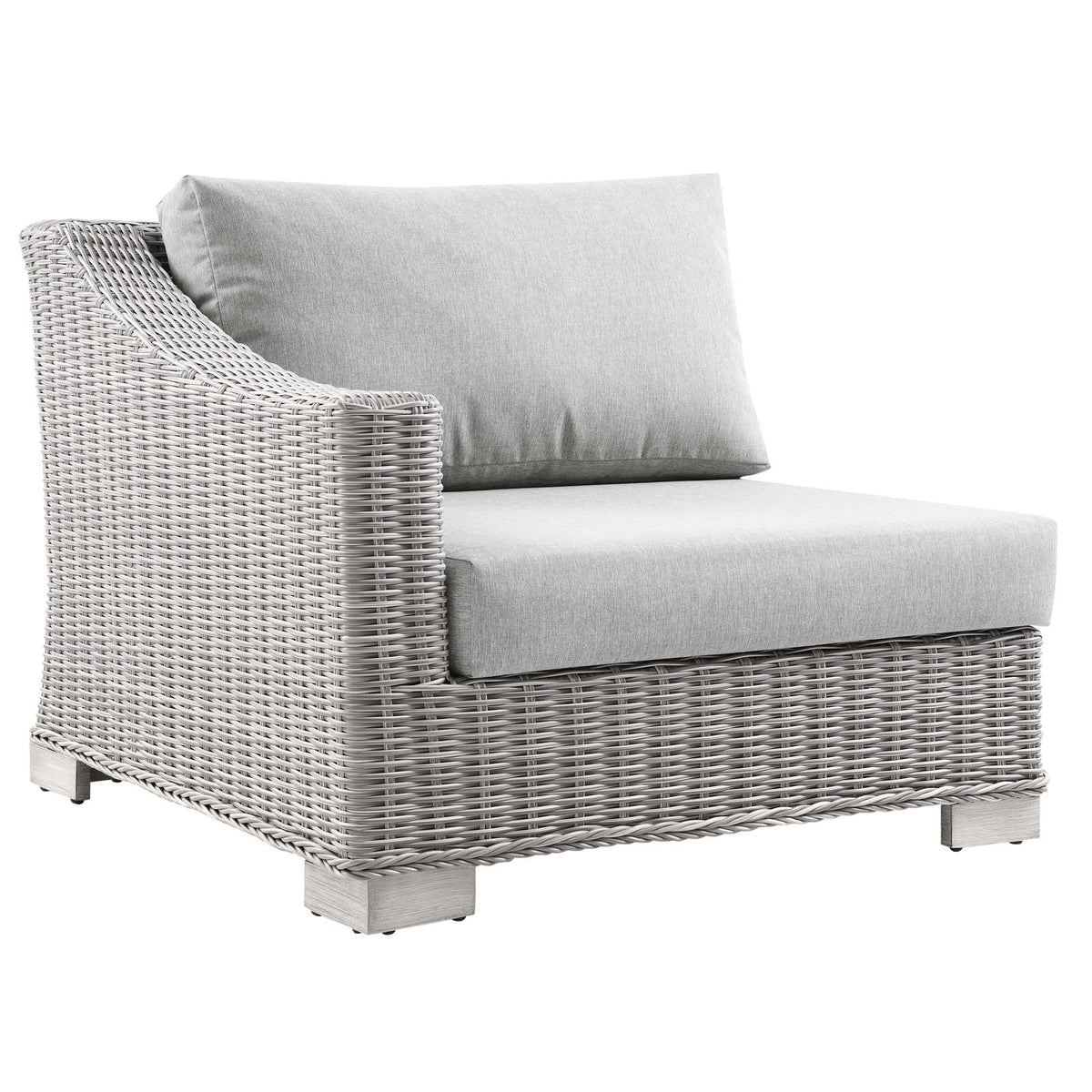 Grey Rattan Wicker Corner Chair K598087