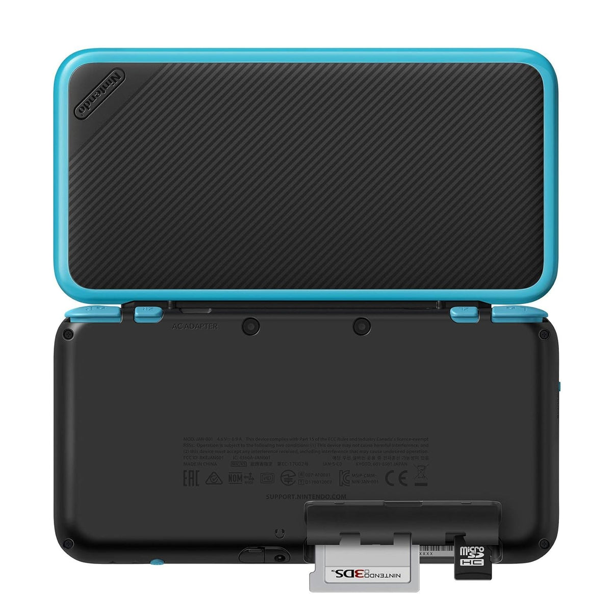 Black Turquoise Nintendo 2DS XL D83128