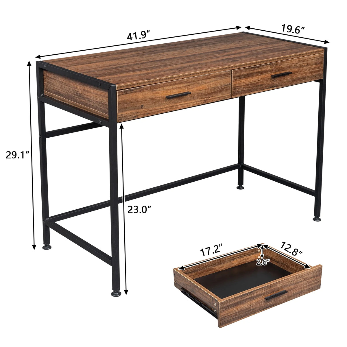 Computer Desk with Drawers I8655