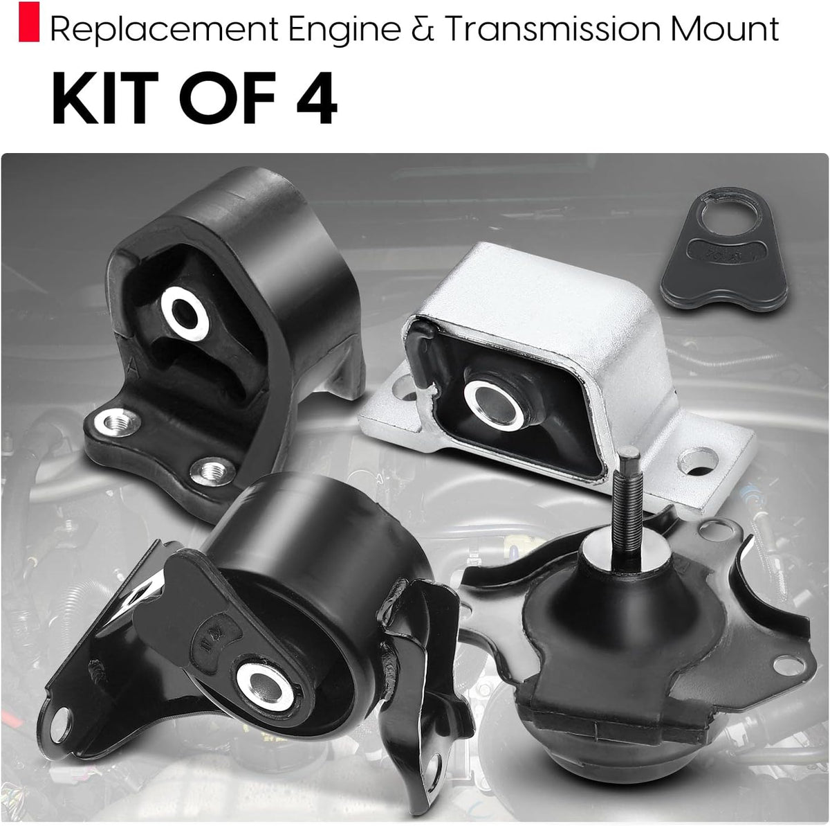 Engine Motor and Transmission Mount Kit Compatible with Honda CR-V 2002-2006 L4 2.4L Automatic Transmission 4 PCS D2556