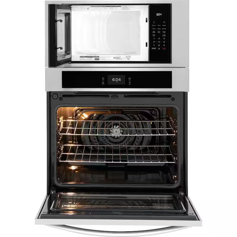 Electric Wall Oven with Built-In Microwave in Stainless Steel V9634