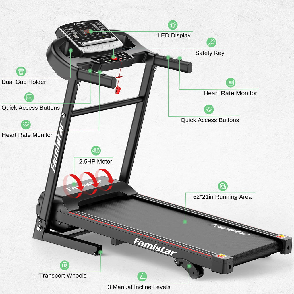 Portable Folding Treadmill with Incline P93962