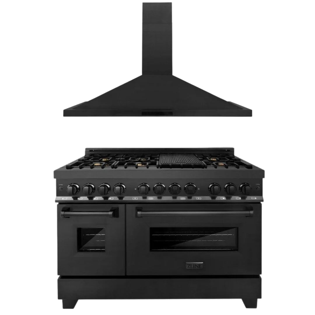 48 In. Dual Fuel Range and Range Hood Appliance Package L624348