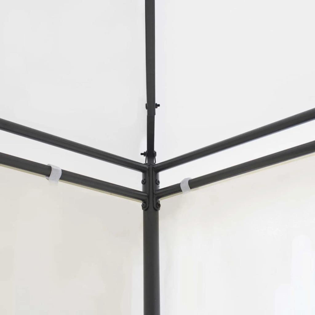 White Steel Frame Party Tent Gazebo Canopy Sun Shade Shelter 236.2 x 117.3 x 106.3 Inches R7866