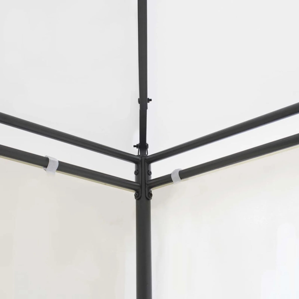 White Steel Frame Party Tent Gazebo Canopy Sun Shade Shelter 236.2 x 117.3 x 106.3 Inches R7866