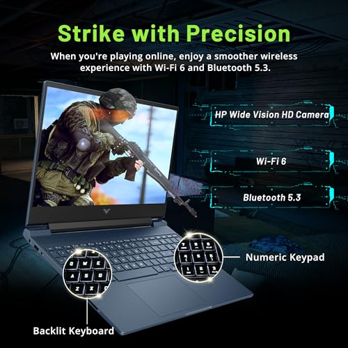 15.6" 144Hz FHD Gaming Laptop, Intel i5-12450H, 32GB RAM, 1TB PCIe SSD, NVIDIA GeForce RTX 3050, Backlit Keyboard, Win 11 Pro, Blue W335728