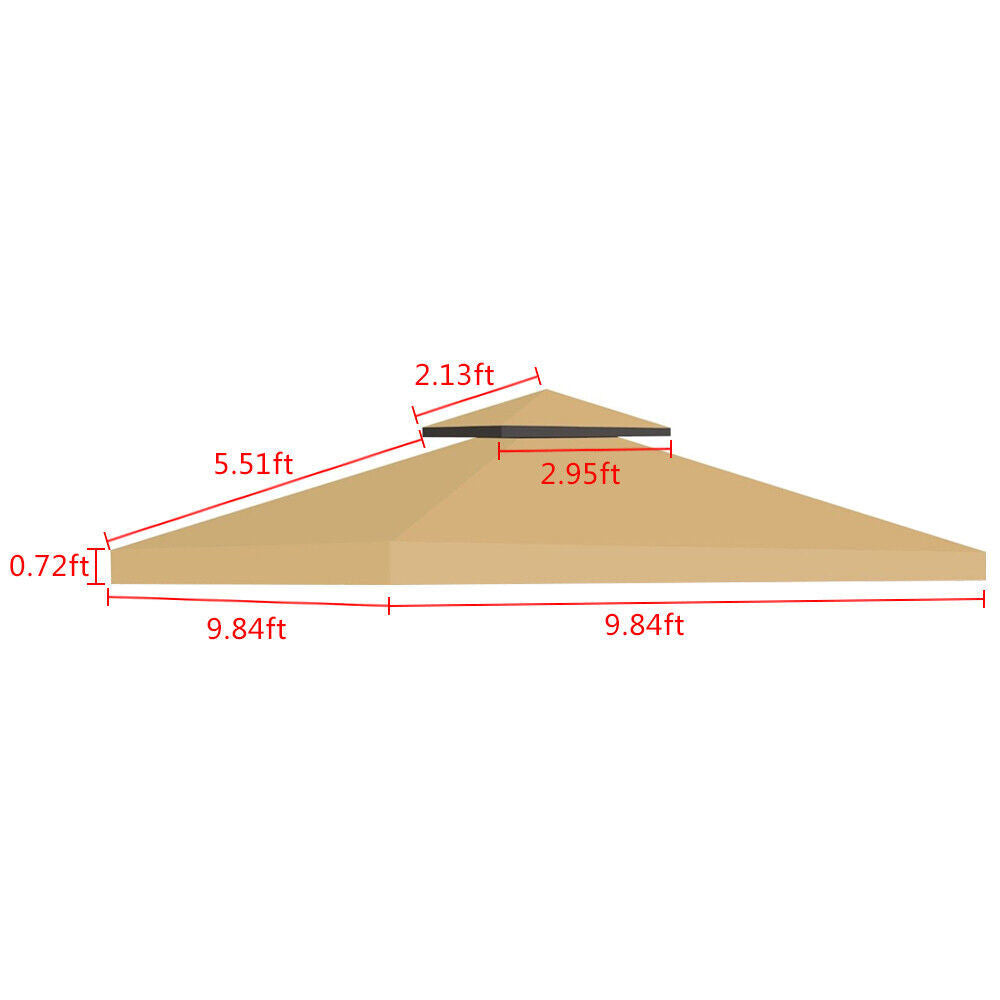 10'x10' Gazebo Replacement Canopy Top Z8081