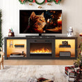Black Electric Fireplace TV Stand K821