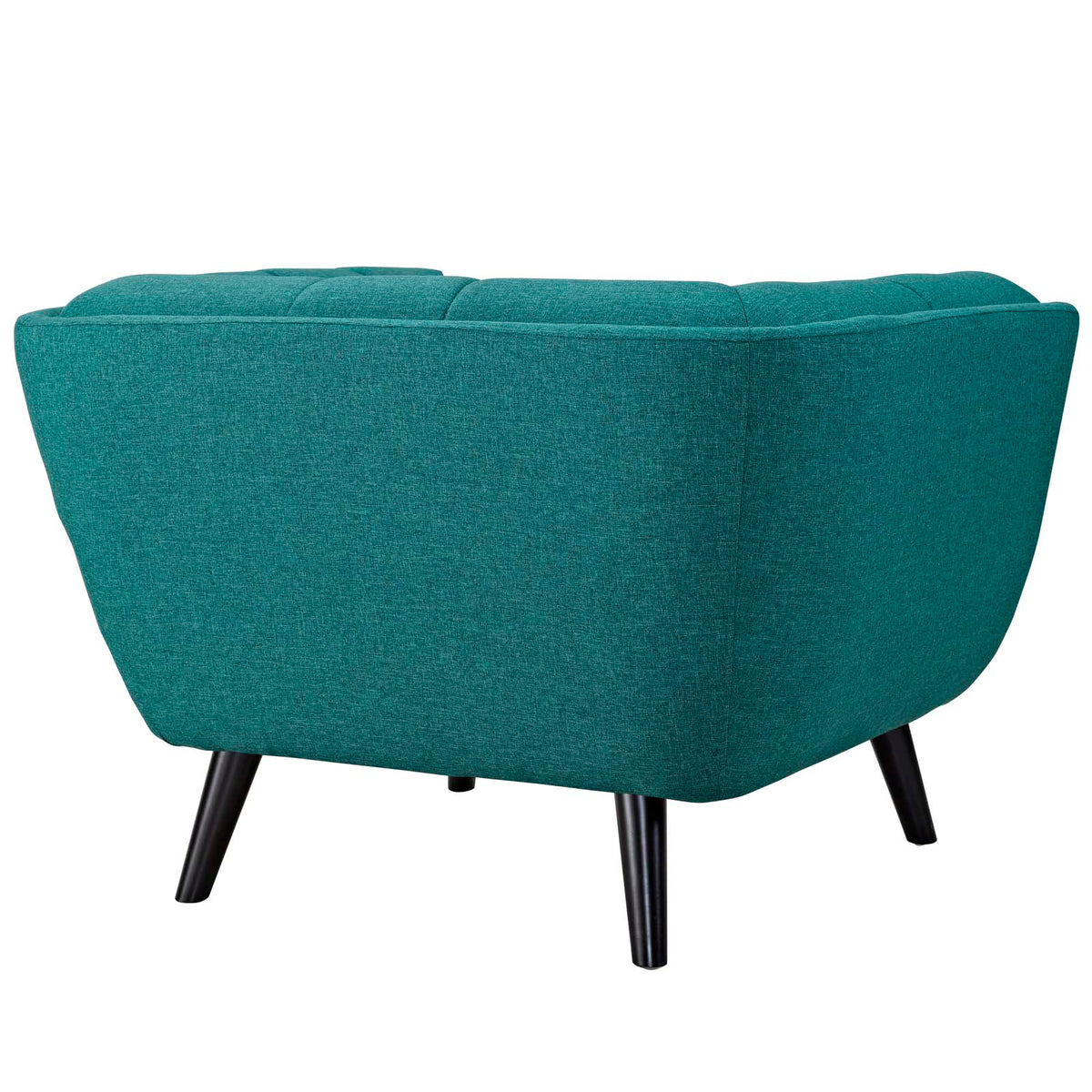 Teal 3 Piece Upholstered Fabric Sofa and Armchair Set U1336