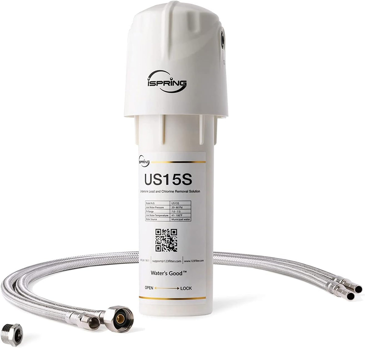 Under Sink Water Filter System, 10 x 2.5, Black O66584