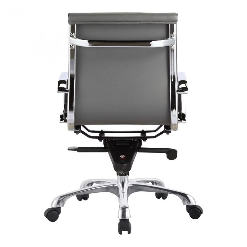 Gray Faux Leather Swivel Office Chair W1229