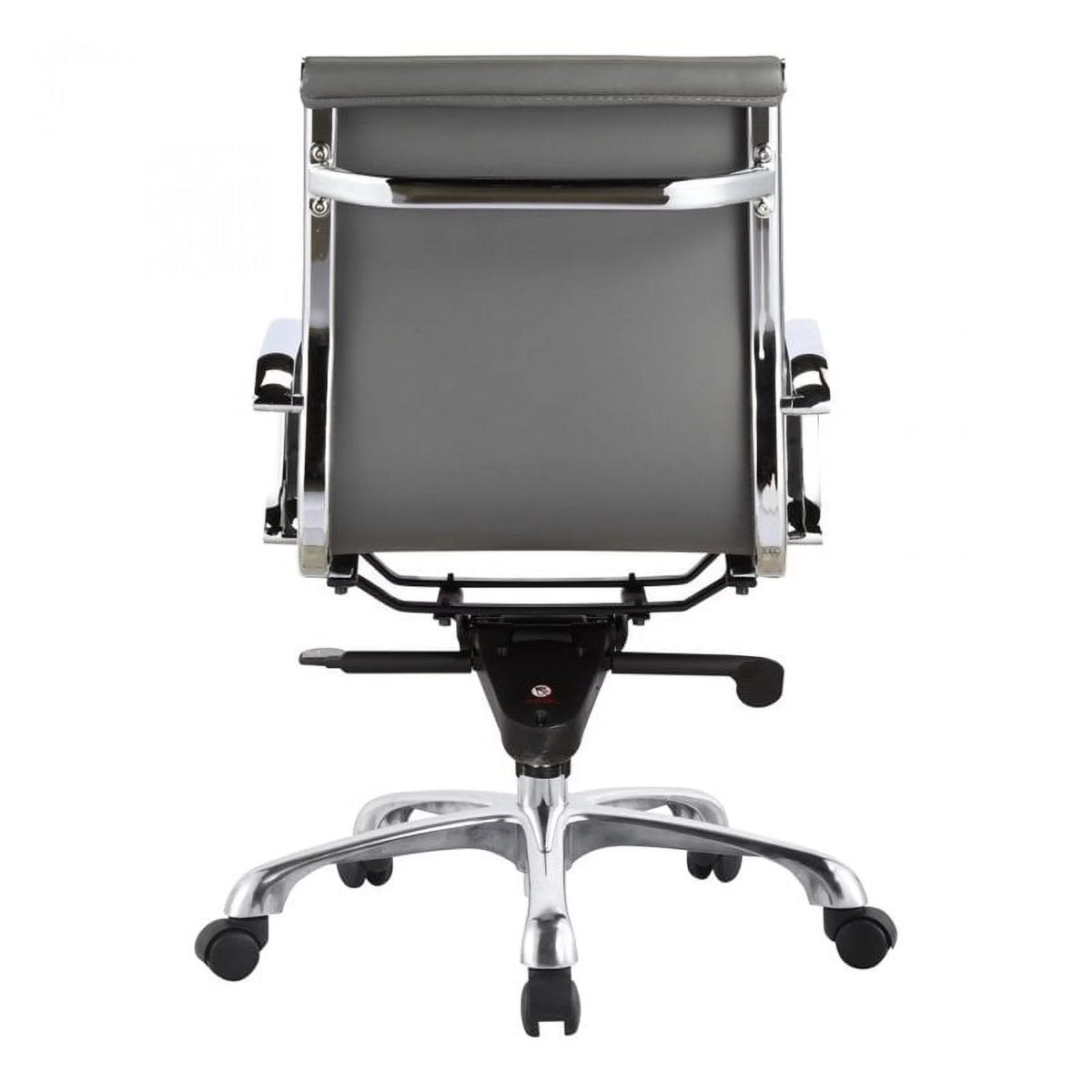 Gray Faux Leather Swivel Office Chair W1229