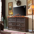 6 Drawer Wood Dresser Q814