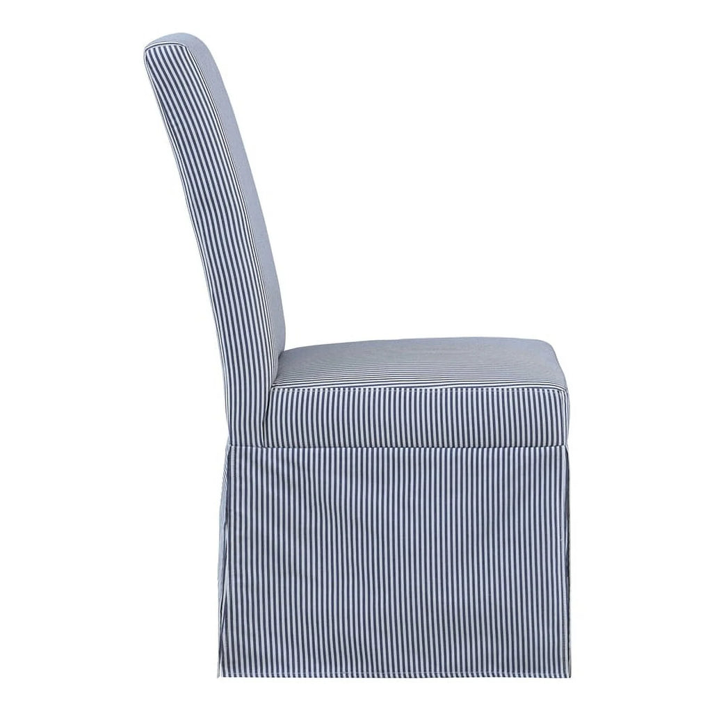 Navy Stripe Fabric Dining Chair 2 Pack F334808