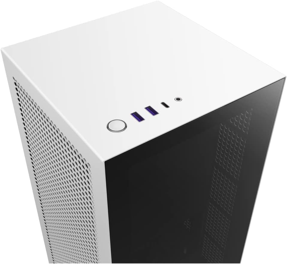 Black Mid-Tower ATX PC Case with Dual-Tempered Glass Panel C256