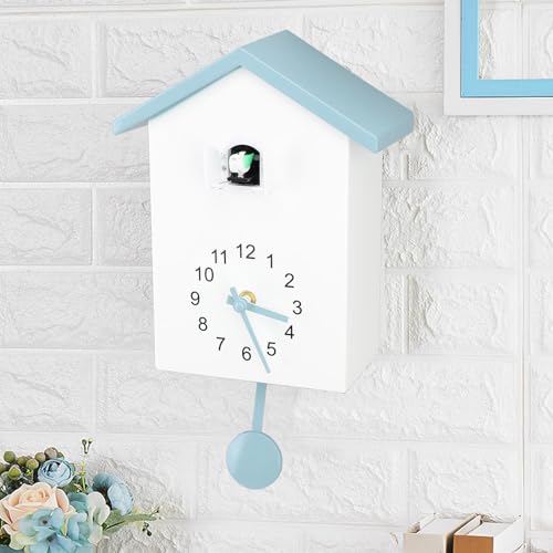 Bird Voice Call Wall Clock with Pendulum E4951
