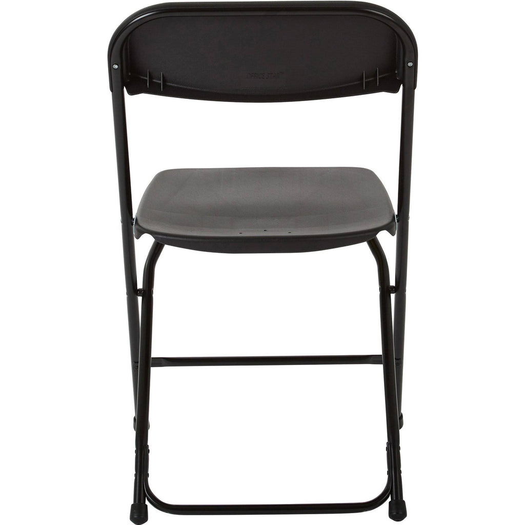 Black Plastic Folding Chair Pack of 4 U28390