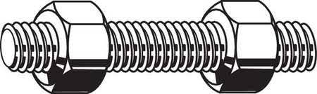 Threaded Stud, 1-1/2-8X12 1/2, pk6 O578844