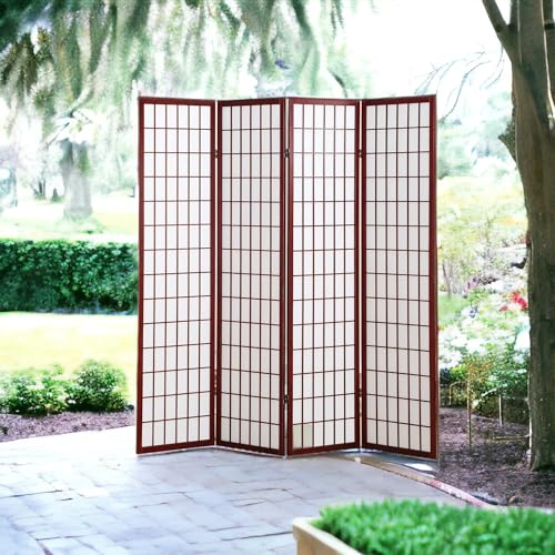 4 Panels 6ft High Japanese Style Room Divider S837