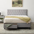 Queen Upholstered Platform Bed with Drawers G35870