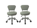 Set of 2 Grey Pedicure Stool S6660