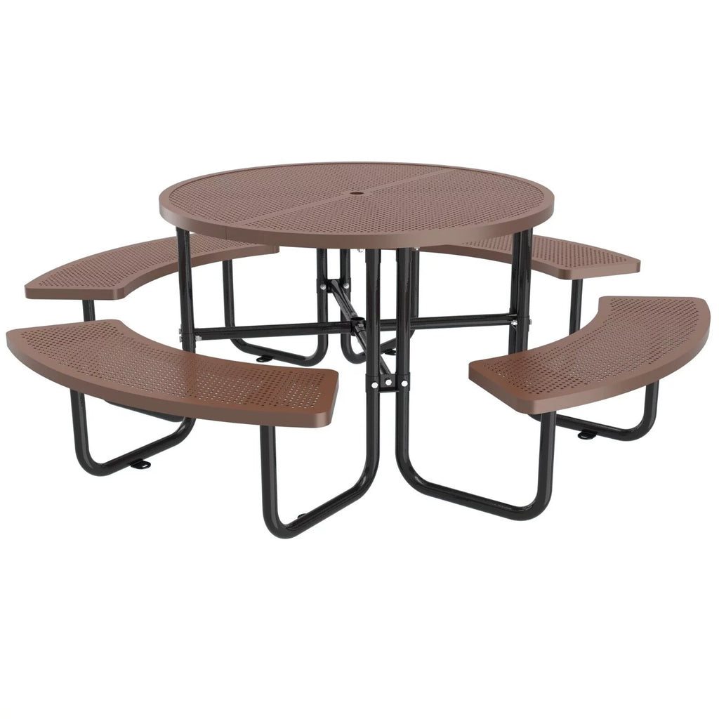 Brown Round Portable Picnic Table R907