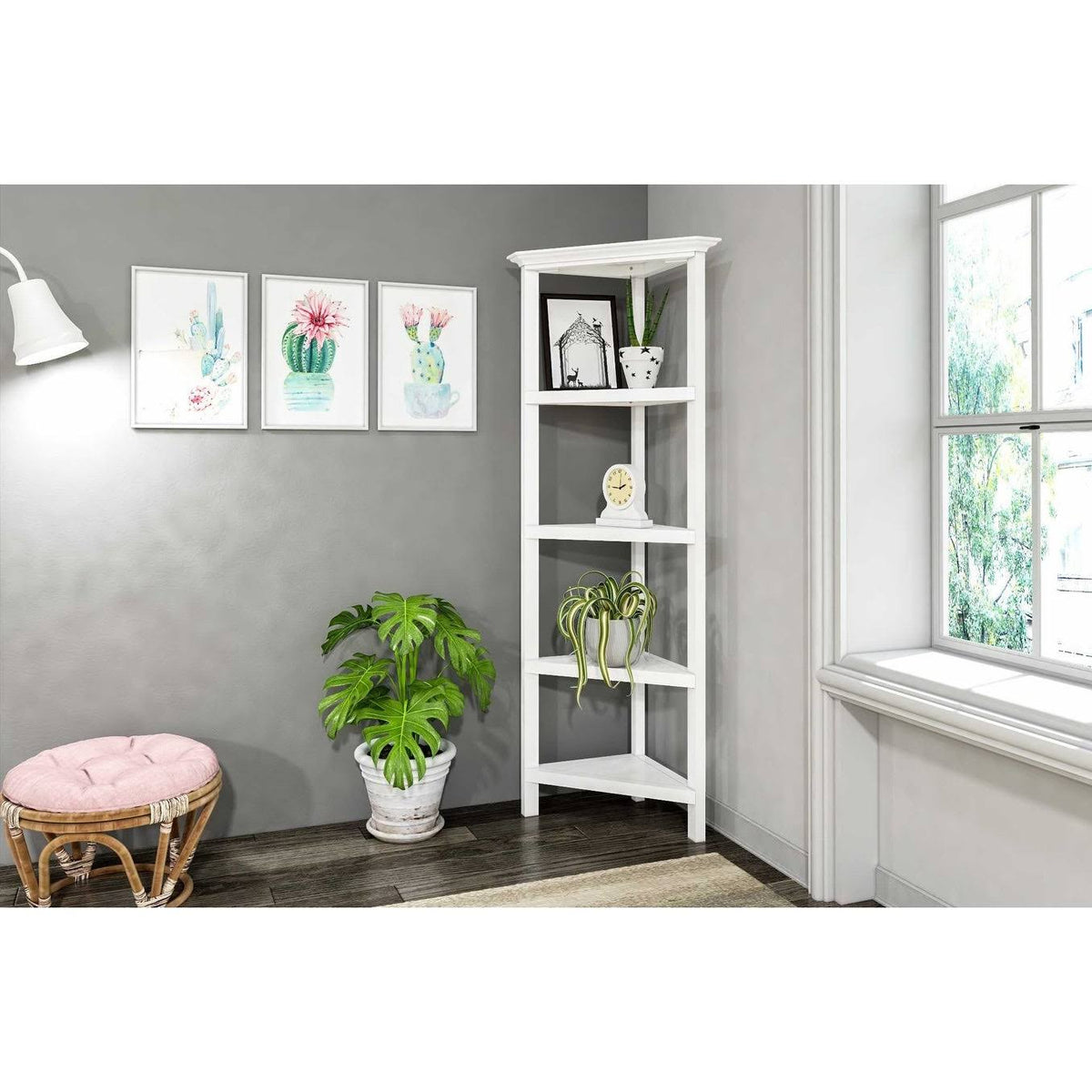 White 2 Shelves Bookcase W12964