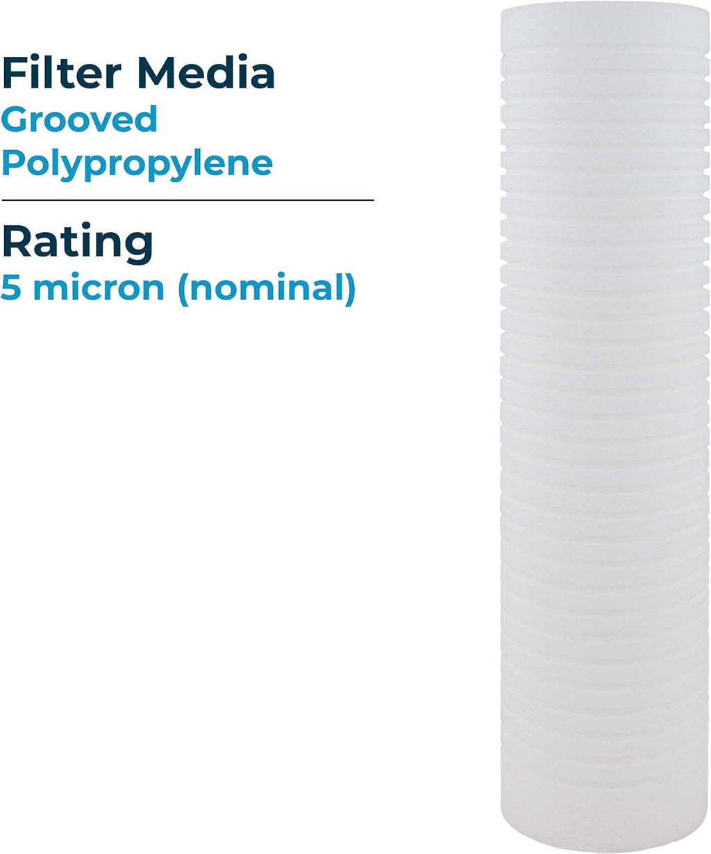 10x2.5 Grooved Polypropylene 5 Micron Sediment Filter (24 Pack) Q6177