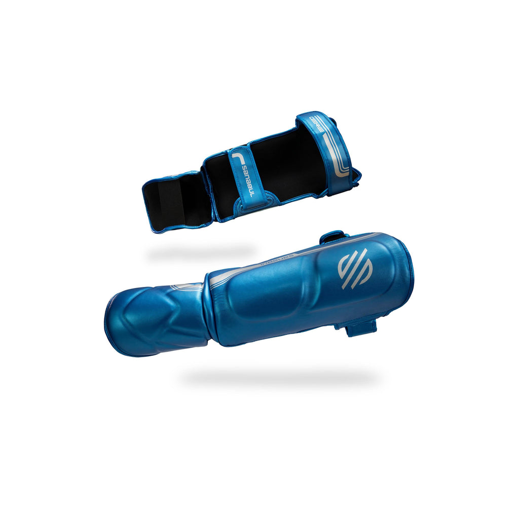 Blue/Silver L/XL MMA Shin Guards D3506