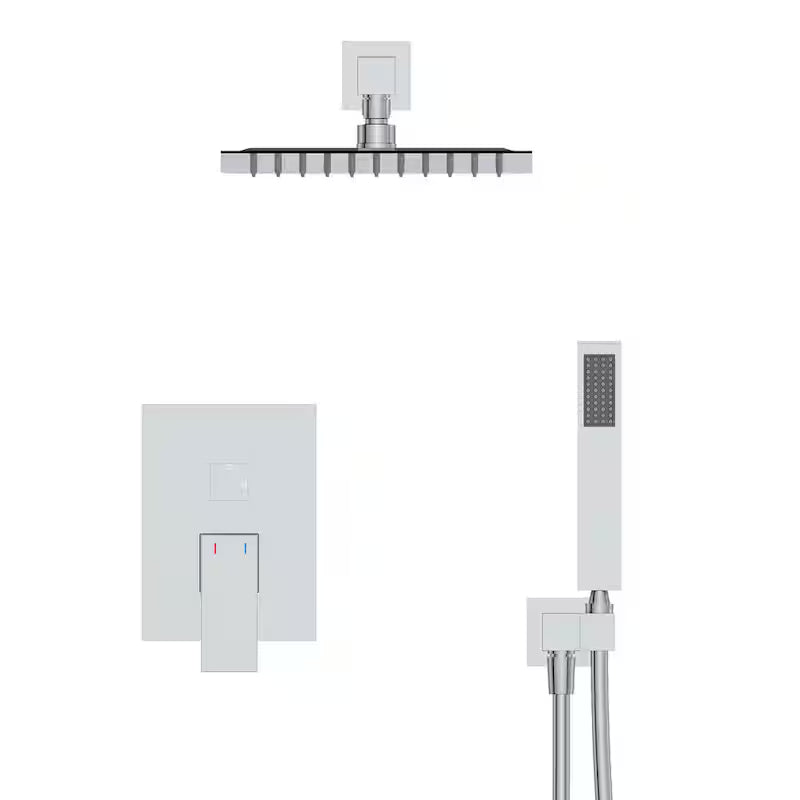 12 in. Dual Shower Heads Fixed and Handheld Shower Head in Chrome P7887