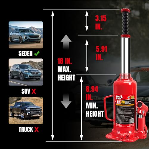 4 Ton Hydraulic Bottle Jack with Carrying Case Q773