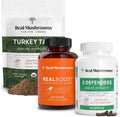 60ct 90ct Turkey Tail Mushroom Powder Capsules Vegan Non-GMO Supplement A122700