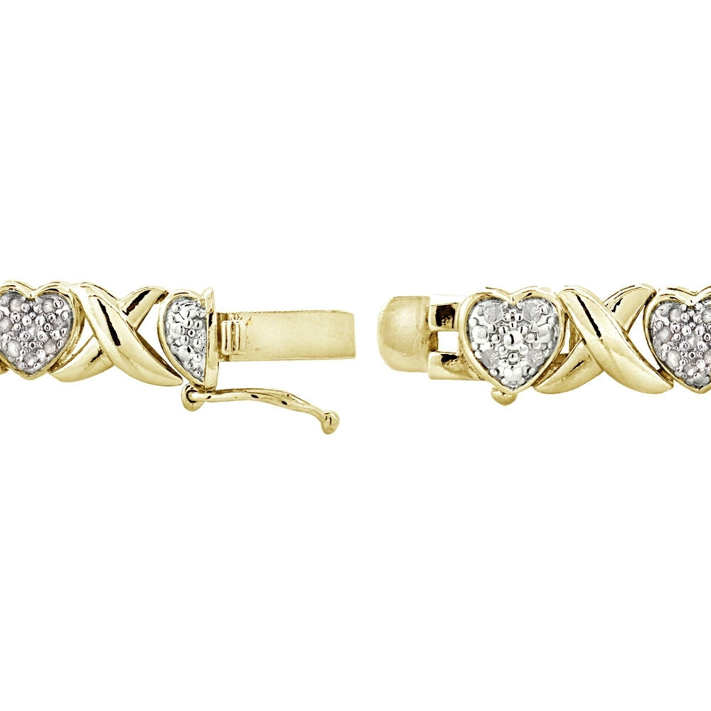 Gold Tone 1.00ct Diamond Tennis Bracelet P162607