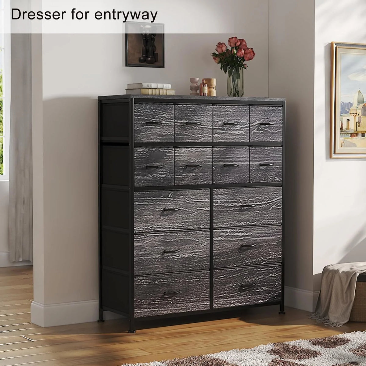 14 Drawer Fabric Storage Dresser V671