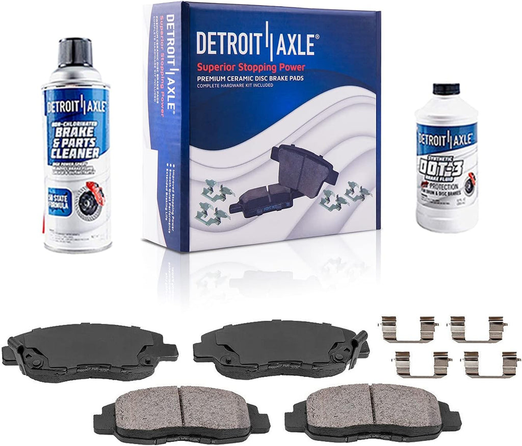 Front Drilled & Slotted Rotors Brake Calipers Ceramic Brake Pads 8pc Set X82469