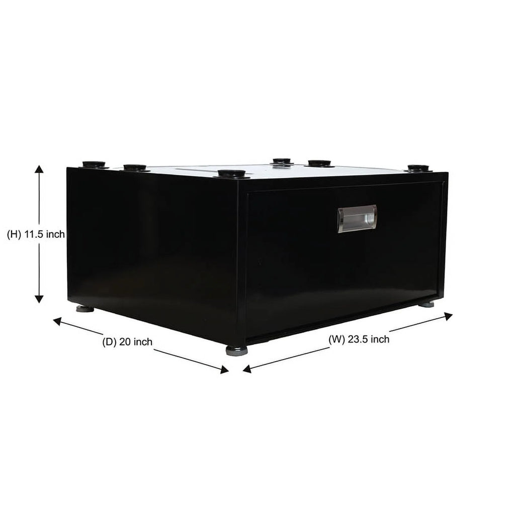 Black Laundry Pedestal with Drawer R425