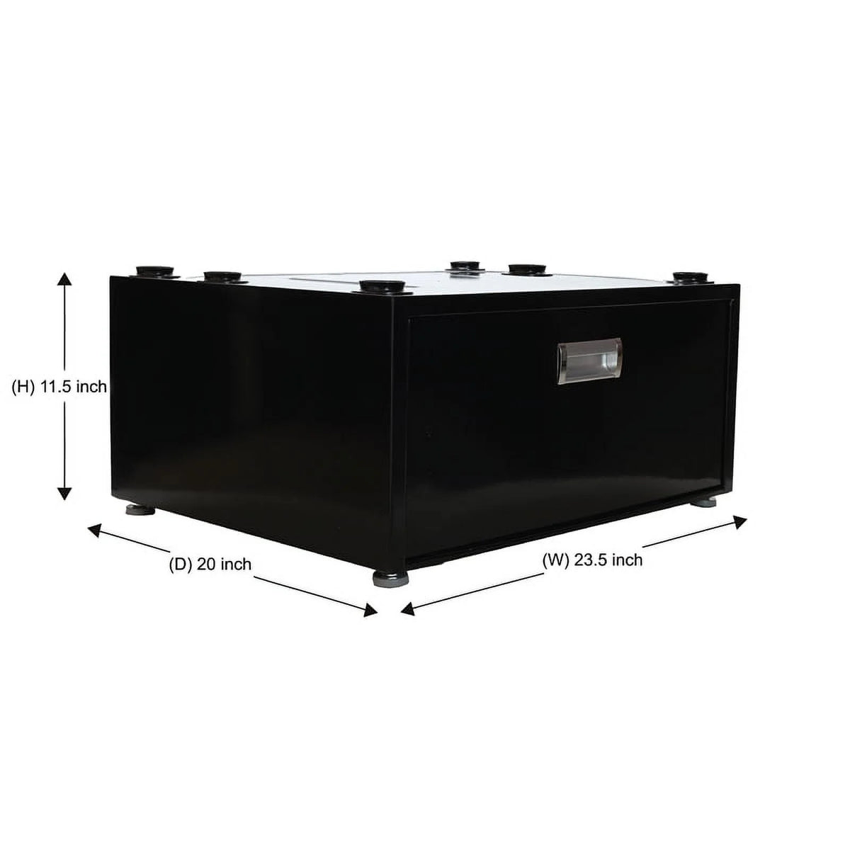 Black Laundry Pedestal with Drawer R425