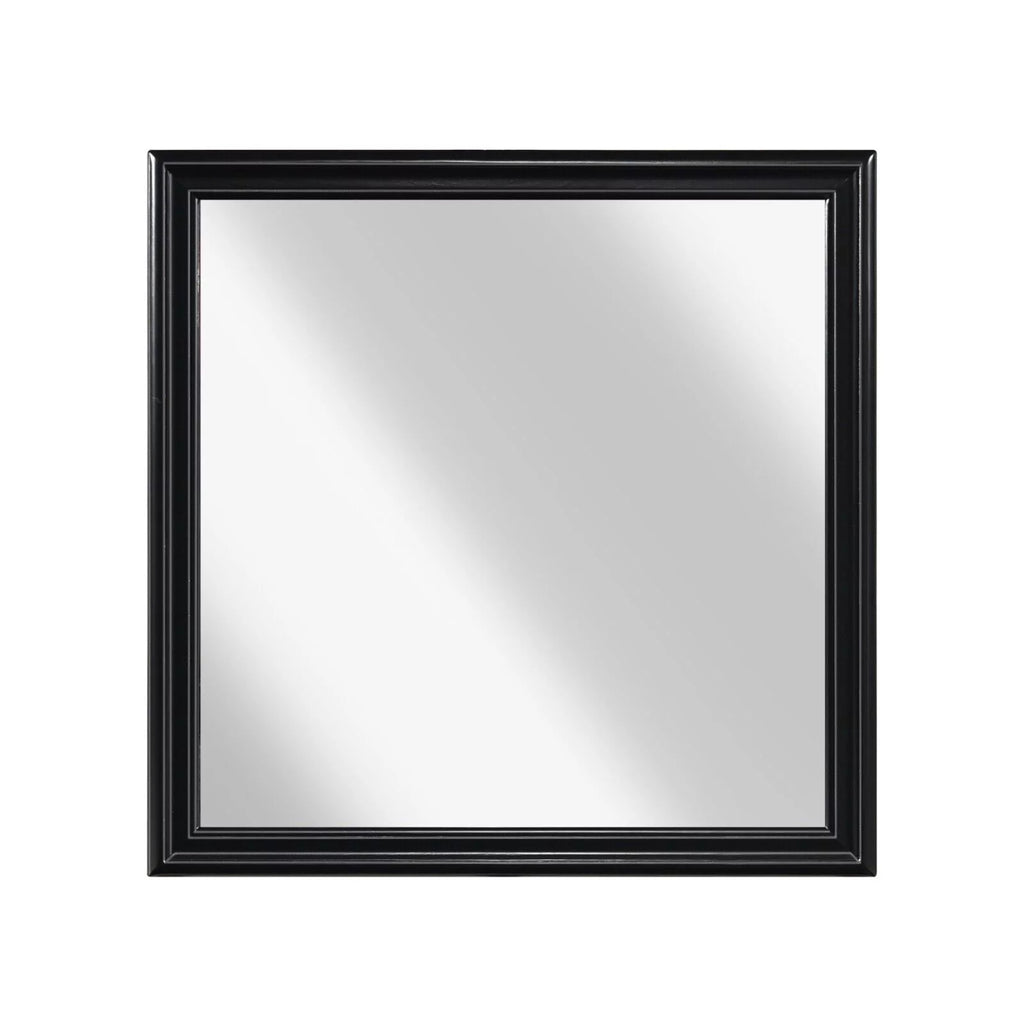 Twin Bed Nightstand Dresser Mirror 4pc Set Black V609