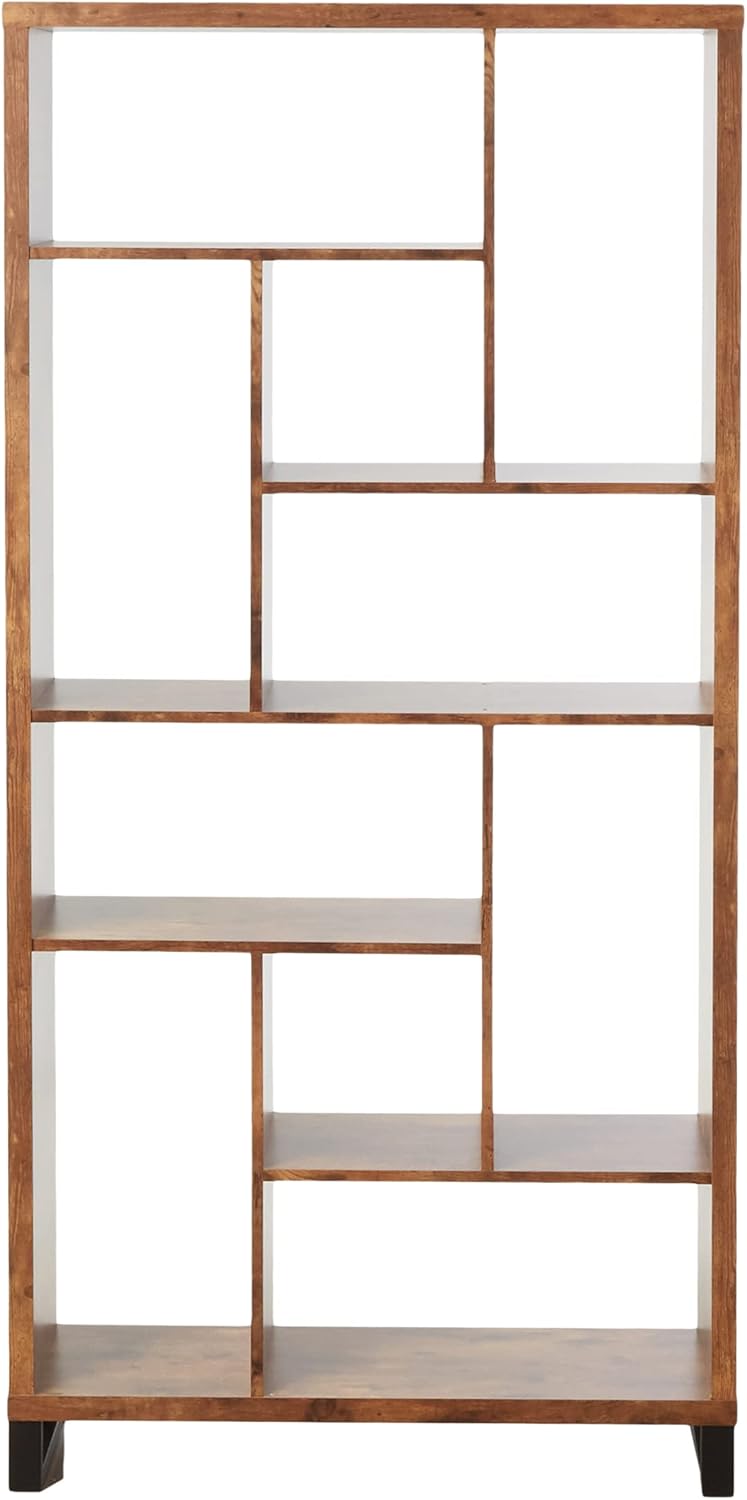Antique Nutmeg Open Bookcase V390