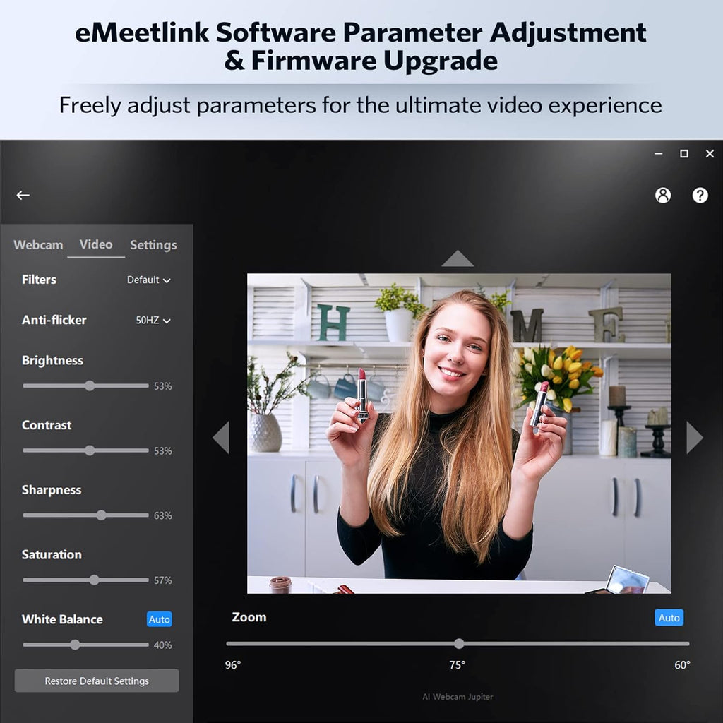 1080P 60FPS Webcam with Microphone and Speaker Y42405