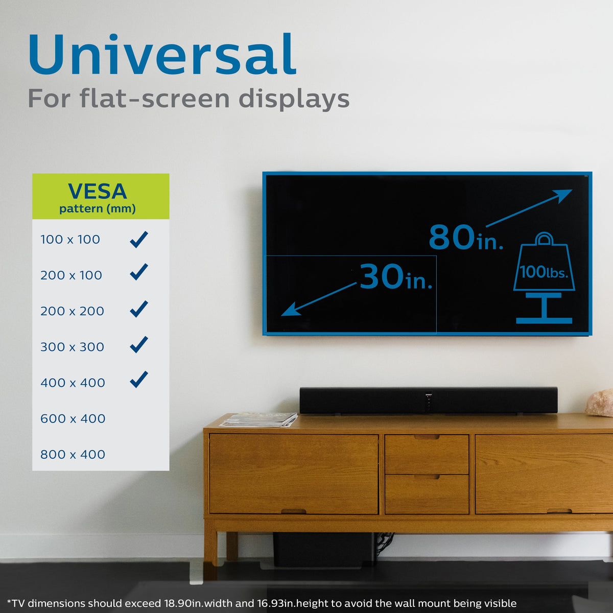Tilt TV Wall Mount for up to 80" B985