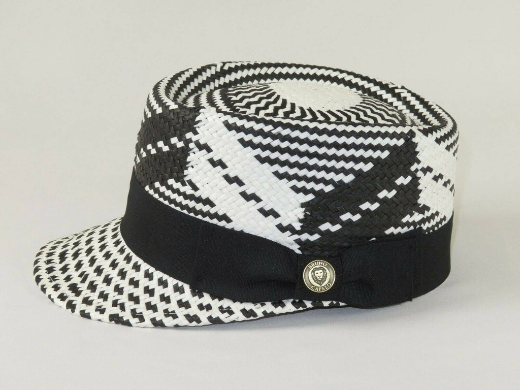 White Black Men Summer Straw Hat I159