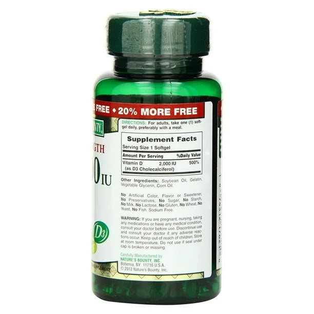 Vitamin D3 2000 IU Softgels Pack of 3 D481389