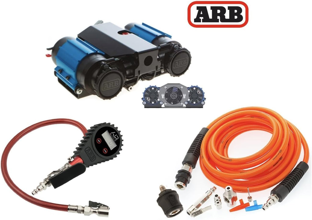 12 Volt Twin Air Compressor and Tire Inflation Kit with Digital Tire Inflator Q509