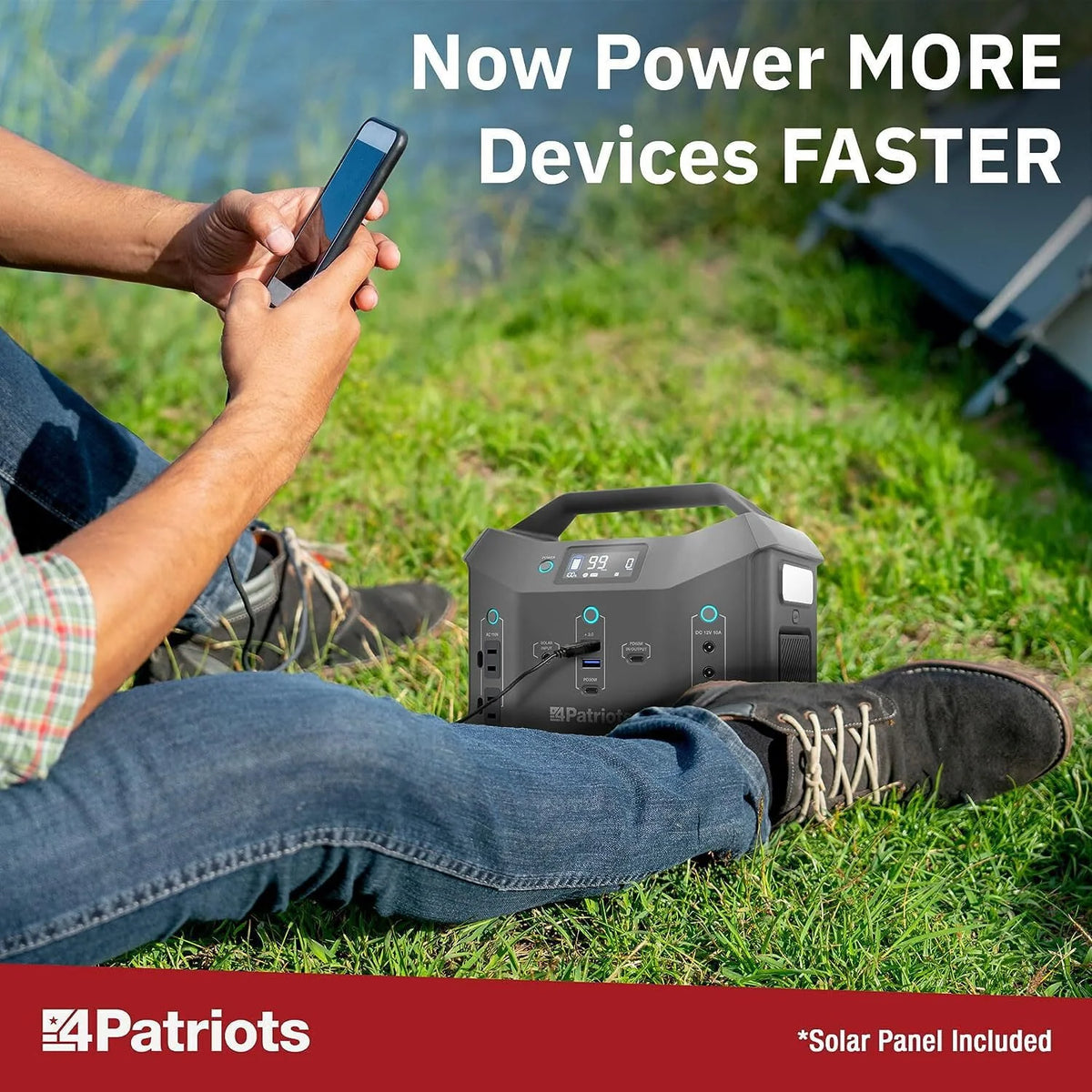 300wH Portable Power Station with 40 Watt Solar Panel O9440